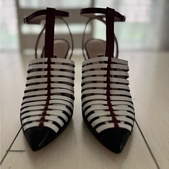 Nine West Black and White Stiletto Heels - Picture 5 of 14